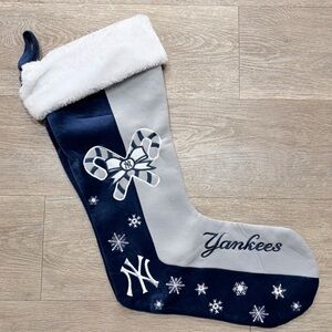 New York Yankees NY Holiday Stocking with Snowflake Design